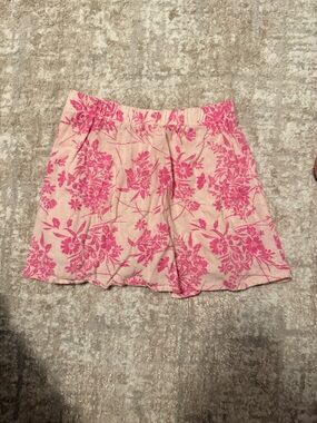 Paisley Lane Girls' Pink Floral Elastic-Waist Skort size 8